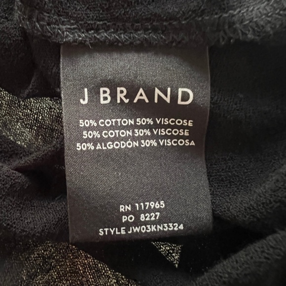 J Brand Sheer Black Long Sleeve Round Neck Top with Shirtail Hem - Medium - Picture 11 of 12